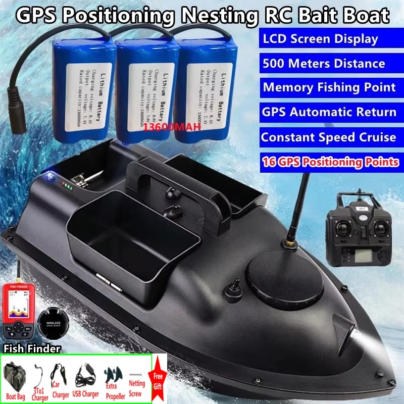 Fishing Boat Depth Finder - Bateau à appâts RC de pêche