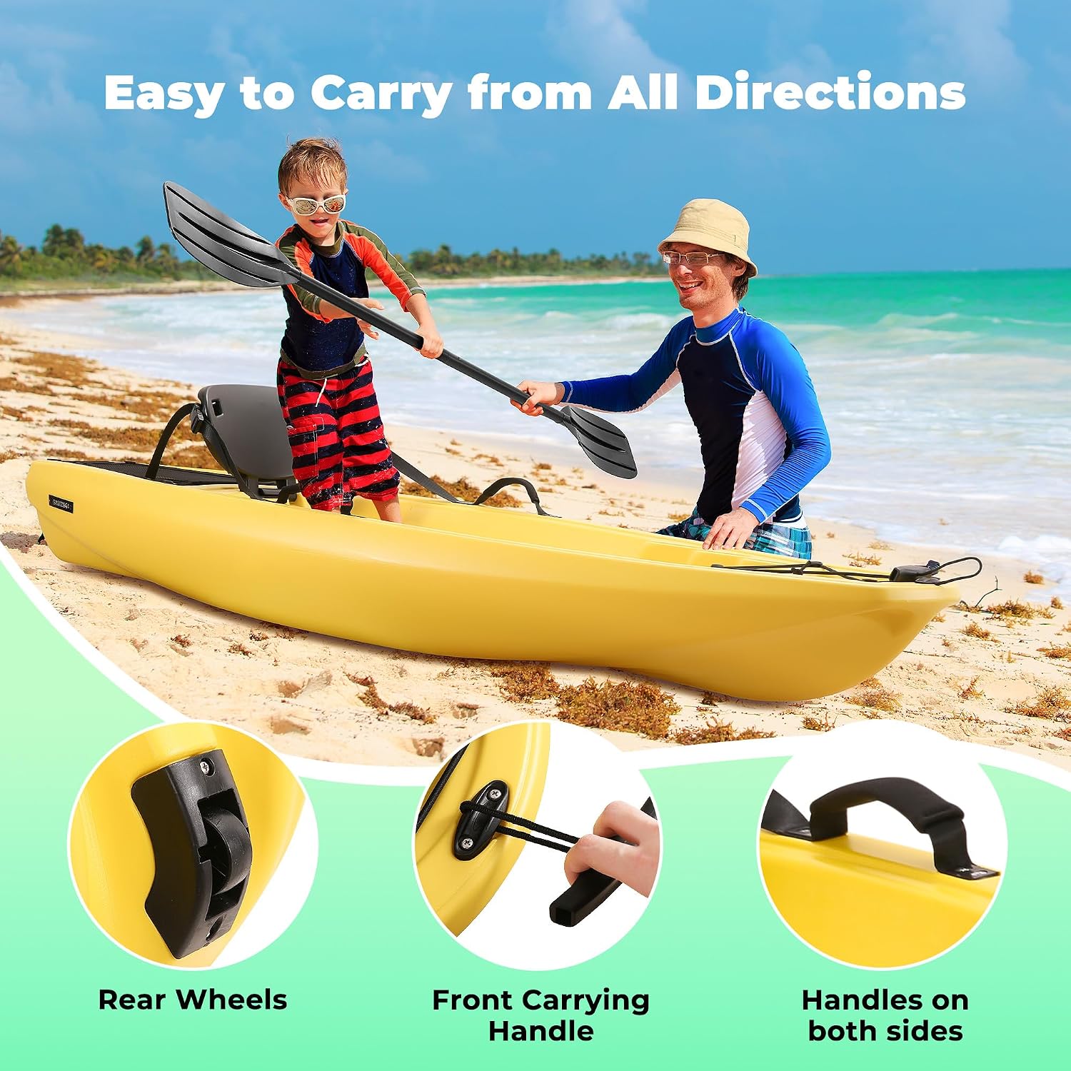 Kayak avec pagaie 6,5 pieds, b - Fishing Boat Paddle avis et prix